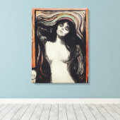 Madonna | Edvard Munch | Canvas Afdruk (Insitu (Houten vloer))