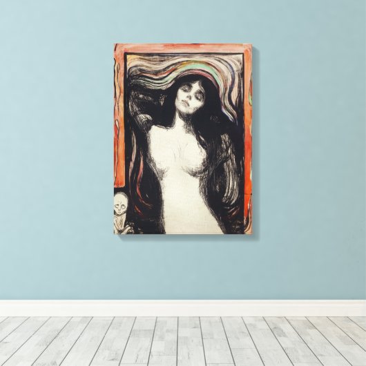 Madonna | Edvard Munch | Canvas Afdruk (Insitu (Houten vloer))
