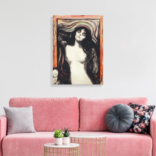 Madonna | Edvard Munch | Canvas Afdruk (Insitu (Woonkamer))
