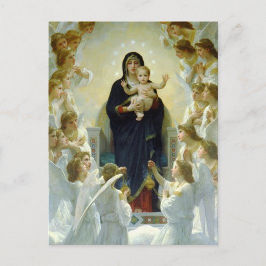Madonna en Angels van William Bouguereau Postc Briefkaart (Voorkant)