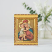 Madonna en Briefkaart met kerst voor kinderen (Staand voorkant)