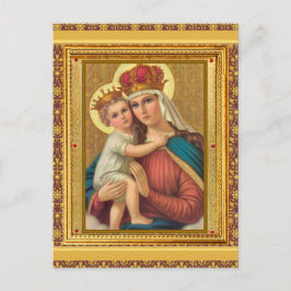 Madonna en Briefkaart met kerst voor kinderen