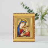  Madonna en Briefkaart met kerst voor kinderen (Staand voorkant)
