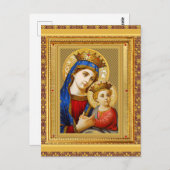  Madonna en Briefkaart met kerst voor kinderen (Voorkant / Achterkant)