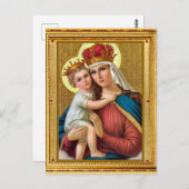  Madonna en Briefkaart met kerst voor kinderen (Voorkant / Achterkant)