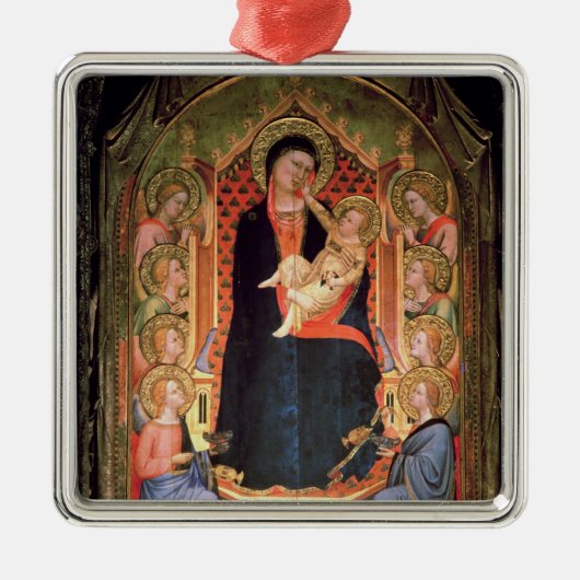 Madonna en Child, 1347 Metalen Ornament (Voorkant)