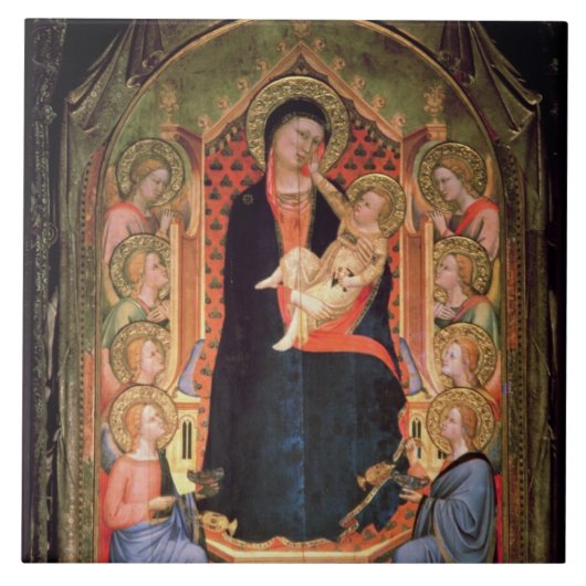 Madonna en Child, 1347 Tegeltje (Voorkant)