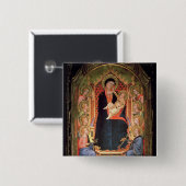 Madonna en Child, 1347 Vierkante Button 5,1 Cm (Voorkant /achterkant)
