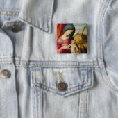Madonna en Child, 1512-14 Vierkante Button 5,1 Cm (In situ)