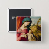Madonna en Child, 1512-14 Vierkante Button 5,1 Cm (Voorkant /achterkant)