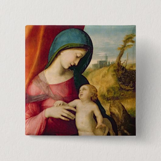 Madonna en Child, 1512-14 Vierkante Button 5,1 Cm (Voorkant)