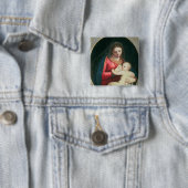 Madonna en Child, 1598 Vierkante Button 5,1 Cm (In situ)