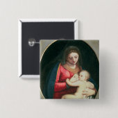 Madonna en Child, 1598 Vierkante Button 5,1 Cm (Voorkant /achterkant)