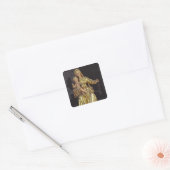 Madonna en Child, 17e eeuw (gelaagd hout) Vierkante Sticker (Envelop)