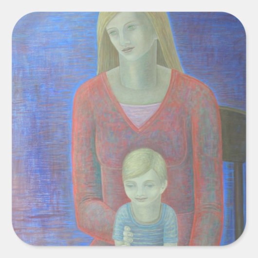Madonna en Child 2014 Vierkante Sticker (Voorkant)