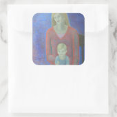 Madonna en Child 2014 Vierkante Sticker (Tas)