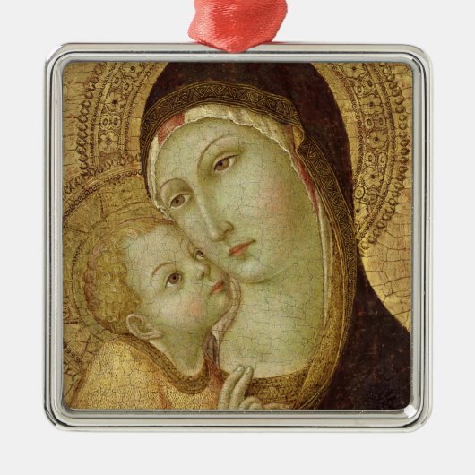 Madonna en Child 2 Metalen Ornament (Voorkant)