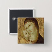 Madonna en Child 2 Vierkante Button 5,1 Cm (Voorkant /achterkant)