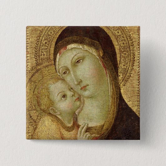 Madonna en Child 2 Vierkante Button 5,1 Cm (Voorkant)