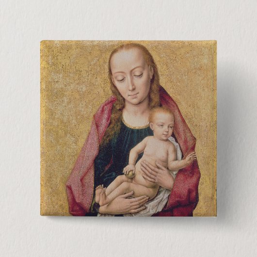 Madonna en Child 2 Vierkante Button 5,1 Cm (Voorkant)