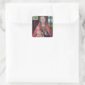 Madonna en Child 2 Vierkante Sticker (Tas)