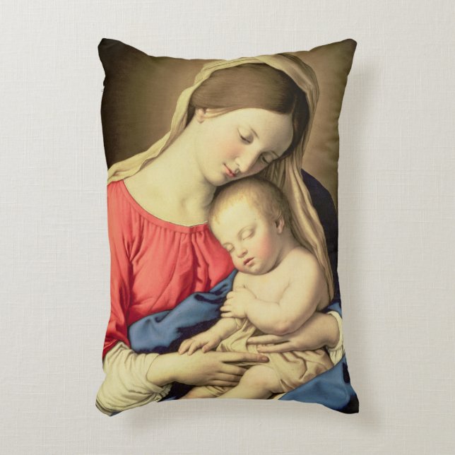 Madonna en Child 3 Accent Kussen (Voorkant(Verticaal))