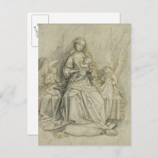 Madonna en Child 3 Briefkaart (Voorkant / Achterkant)