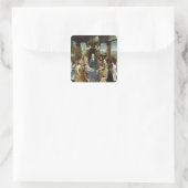 Madonna en Child 3 Vierkante Sticker (Tas)