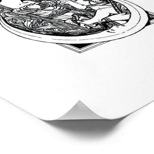 Madonna en Child 8-inch x 10-inch afdrukken Poster (Hoek)