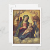 Madonna en Child and child in Glory, c.1520 (olie) Briefkaart (Voorkant / Achterkant)