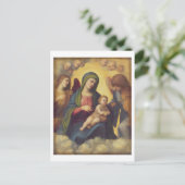 Madonna en Child and child in Glory, c.1520 (olie) Briefkaart (Staand voorkant)