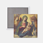Madonna en Child and child in Glory, c.1520 (olie) Magneet (Voorkant / Achterkant)