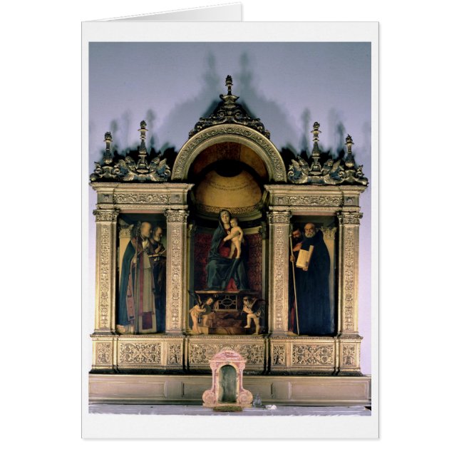 Madonna en Child and Saints (triptych altarstuk) (Voorkant)