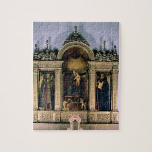 Madonna en Child and Saints (triptych altarstuk) Legpuzzel