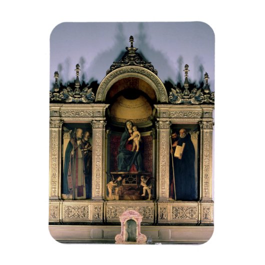 Madonna en Child and Saints (triptych altarstuk) Magneet (Verticaal)