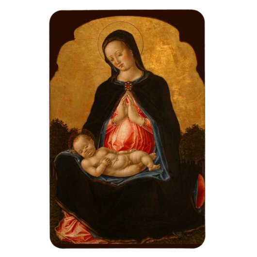 Madonna en Child art magnet Magneet (Verticaal)