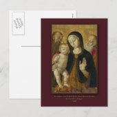 Madonna en Child B. Fungai-kerstkaart Feestdagenkaart (Voorkant / Achterkant)