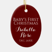 Madonna en Child Baby's eerste kerstversiering Keramisch Ornament (Achterkant)