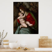 Madonna en Child - Bachiacca, d'Ubertino Verdi Poster (Keuken)