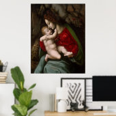 Madonna en Child - Bachiacca, d'Ubertino Verdi Poster (Thuiskantoor)