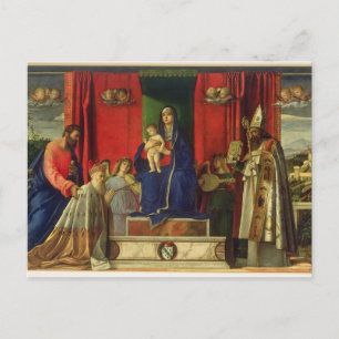 Madonna en Child (Barbarigo Altarpart) 1488 Briefkaart