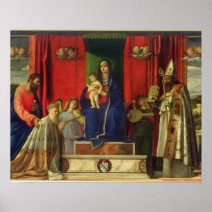 Madonna en Child (Barbarigo Altarpart) 1488 Poster