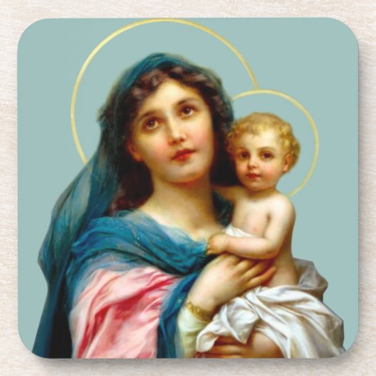Madonna en Child Bier Onderzetter (Voorkant)