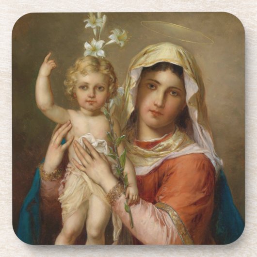 Madonna en Child Bier Onderzetter (Voorkant)
