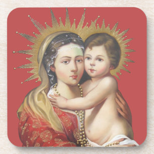 Madonna en Child Bier Onderzetter