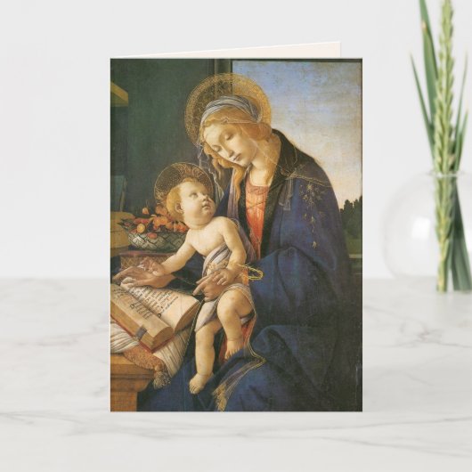 Madonna en Child Botticelli-kerstKaart Feestdagen Kaart (Voorkant)