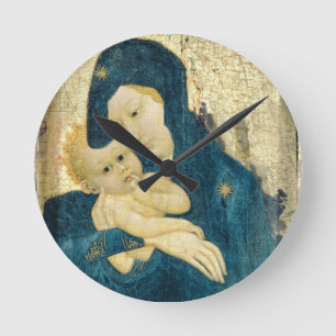 Madonna en Child, Bourgogne School (olie op het pa Ronde Klok