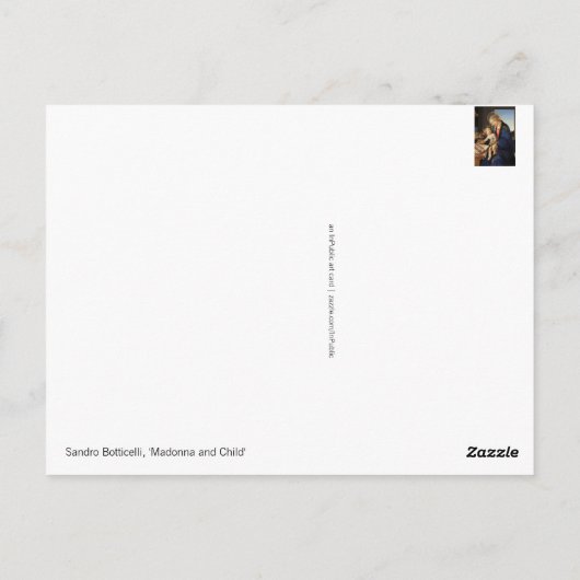 Madonna en Child Briefkaart (Achterkant)