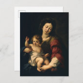 Madonna en Child Briefkaart (Voorkant / Achterkant)