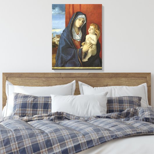 Madonna en Child by Giovanni Bellini Canvas Afdruk (Insitu (Slaapkamer))